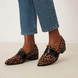 3.1 Phillip Lim Alexa Loafer Leopard Print Calf Hair Size 36.5 / 6